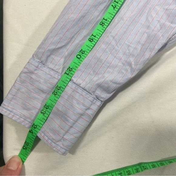 J.Crew Men’s Button Down Shirt Size Medium Slim Pin Stripe Preppy - Picture 9 of 10